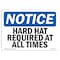 Signmission OSHA Notice Sign, Hard Hats Required At All Times, 24in X 18in Aluminum, 24" W, 18" H, Landscape OS-NS-A-1824-L-13291 - alternate 1